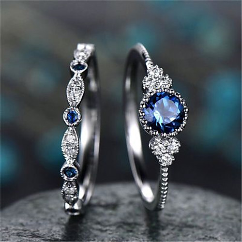 

Women's Ring AAA Cubic Zirconia 1pc Green Blue Platinum Plated Alloy Stylish Christmas Party Jewelry Cute / Gift / Daily