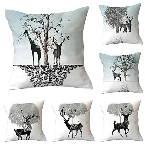 

Set of 6 Throw Pillow Simple Classic 4545 cm Cushion Vintage Circle Cover Sofa Home Decor Throw Pillow Case