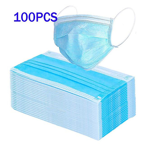 

Face Mask Disposable Masks Waterproof Breathable Disposable PM 2.5 Protection Anti-Dust Nonwoven Melt Blown Fabric Filter CE Certification Waterproof Stretch Blue