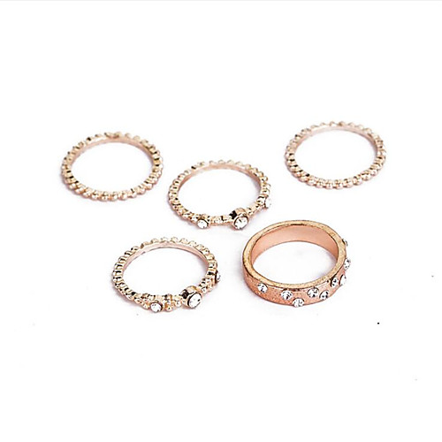 

wrap ring Rose Gold Imitation Diamond Alloy Blessed Trendy Sweet 1 set 6 7 8 9 10 / Women's