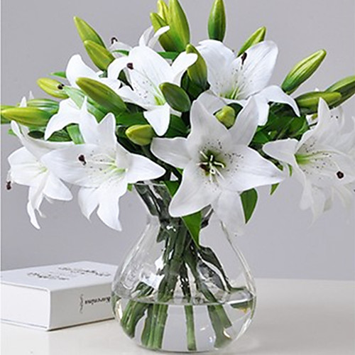 

1pcs Artificial Lily Artificial Flower Home Living Room Decoration Display Flower