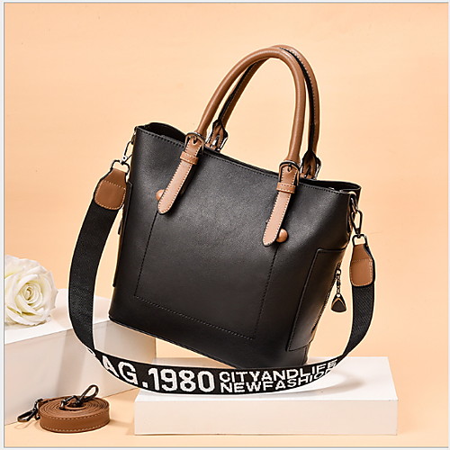 

Women's PU Top Handle Bag Solid Color Red / Blue / Black