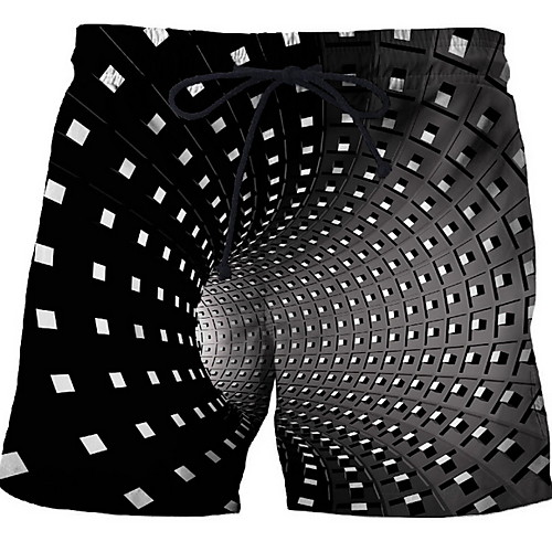 

Men's Plus Size Bottoms Swimwear Swimsuit - Geometric S M L Blue Red Green Royal Blue Light Green