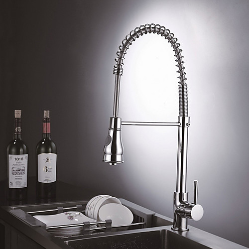 

Kitchen faucet - Single Handle One Hole Electroplated Pull-out / ­Pull-down Centerset Contemporary Kitchen Taps