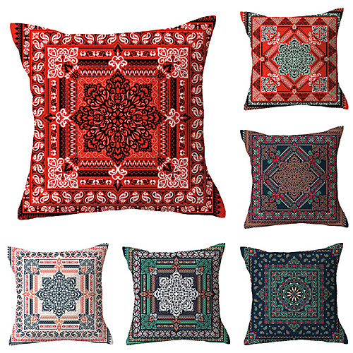 

Set of 6 Throw Pillow Simple Classic 4545 cm Cushion Vintage Circle Cover Sofa Home Decor Throw Pillow Case