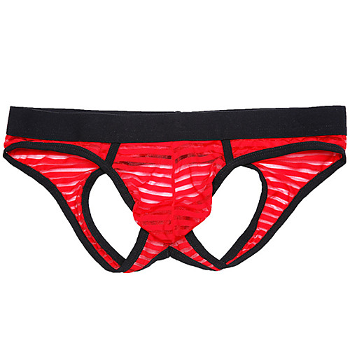 

Men's 1 Piece Cut Out G-string Underwear - Normal Low Waist Black Blue Red M L XL