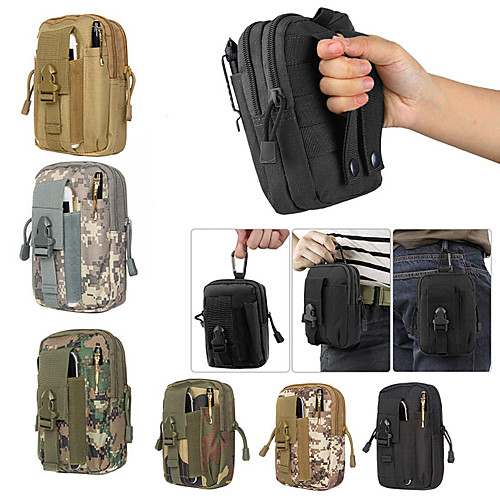 

1 L Waist Bag / Waist pack Military Tactical Backpack Multifunctional Fast Dry Wear Resistance Outdoor Hunting Fishing Hiking Cloth Nylon ACU Color Jungle camouflage Digital Jungle
