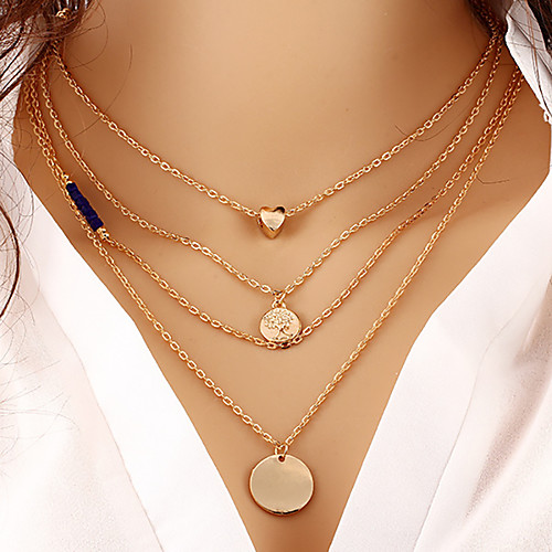 

Women's Pendant Necklace Necklace Friends European Romantic Casual / Sporty Sweet Chrome Gold 60 cm Necklace Jewelry 1pc For Street Festival