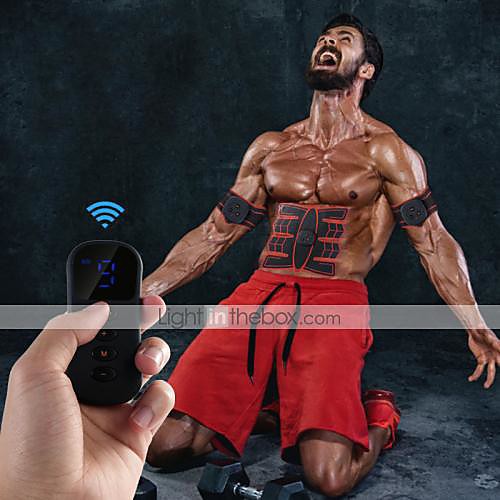

Abs Stimulator Abdominal Toning Belt EMS Abs Trainer Sports Silicon PU (Polyurethane) ABS Resin Gym Workout Exercise & Fitness Smart Electronic Muscle Toner Muscle Toning Tummy Fat Burner For Men