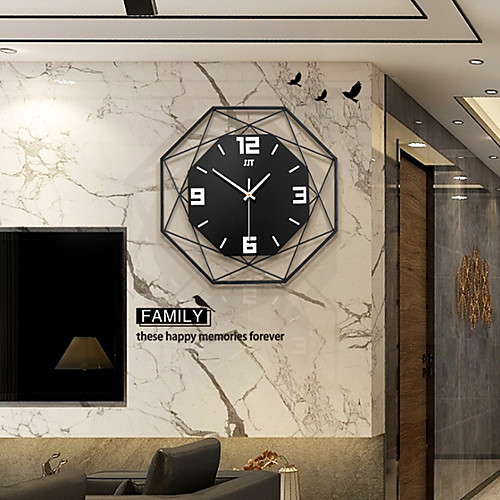 

Silent Iron Art Fashion Wall-Mounted Clock Modern Design Clocks For Home Decor Office European Style Hanging Wall Watch Clock 35cm35cm