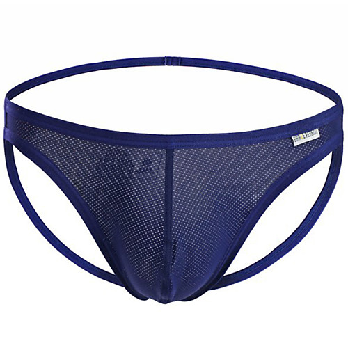 

Men's Cut Out G-string Underwear - Normal Low Waist Light Blue White Orange S M L