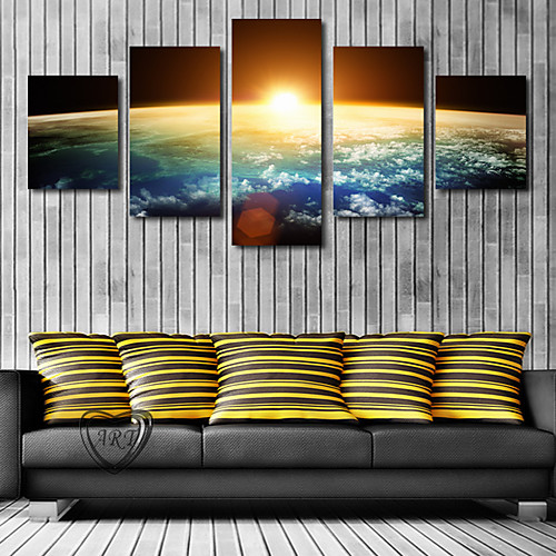 

5 Panels Modern Canvas Prints Painting Home Decor Artwork Pictures DecorPrint Rolled Stretched Modern Art Prints Landscape Celestial