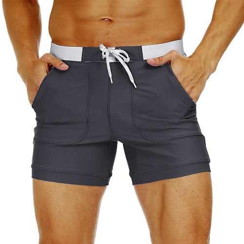 

Men's Swim Shorts Swim Trunks Bottoms Breathable Quick Dry Swimming Beach Water Sports Patchwork Summer / Stretchy