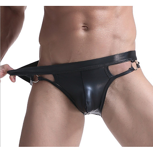 

Men's Basic Briefs Underwear Mid Waist Black M L XL