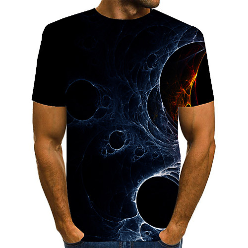 

Men's Plus Size Graphic T-shirt Basic Daily Round Neck Black / Short Sleeve
