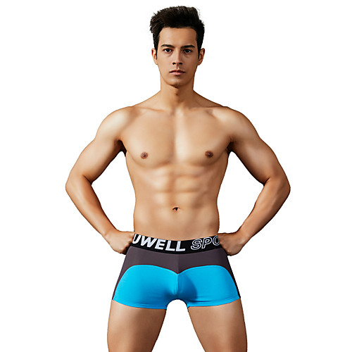 

Men's 1 Piece Basic Boxers Underwear / Briefs Underwear - Asian Size Low Waist White Blue Red M L XL