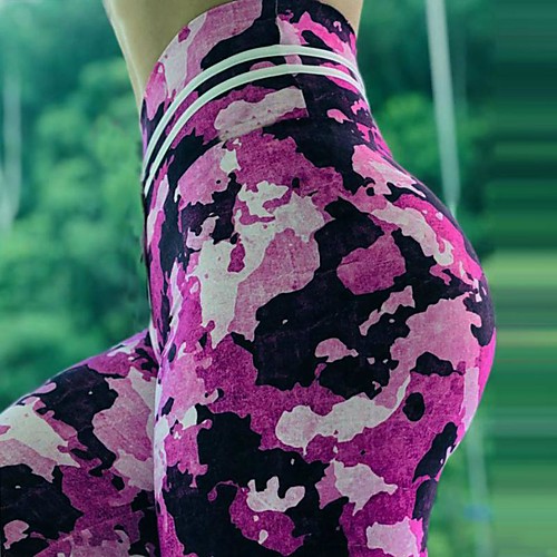 

Women's High Waist Yoga Pants Leggings Butt Lift Quick Dry BlackPurple Gym Workout Running Fitness Sports Activewear High Elasticity Skinny