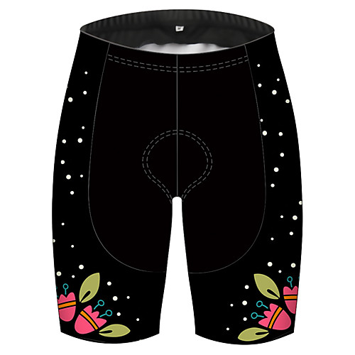 

21Grams Women's Cycling Shorts Spandex Bike Shorts Padded Shorts / Chamois Pants Breathable Quick Dry Sports Solid Color Floral Botanical Black / Pink Mountain Bike MTB Road Bike Cycling Clothing