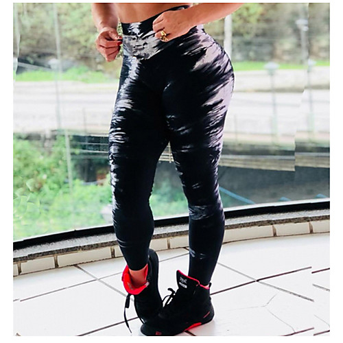 

Women's Basic Legging - Geometric, Print Mid Waist Black S M L