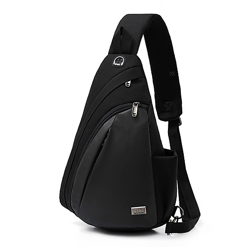 

Men's Zipper Polyester Sling Shoulder Bag Color Block Black / Blue / Red