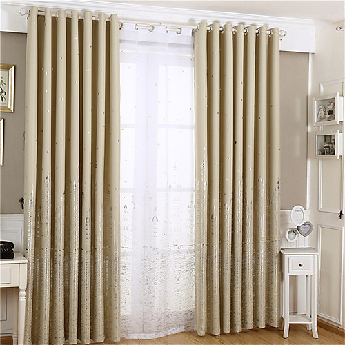 

Gyrohome 1PC GYC2144 Silver Castle Shading High Blackout Curtain Drape Window Home Balcony Dec Children Door Customizable Living Room Bedroom Dining Room