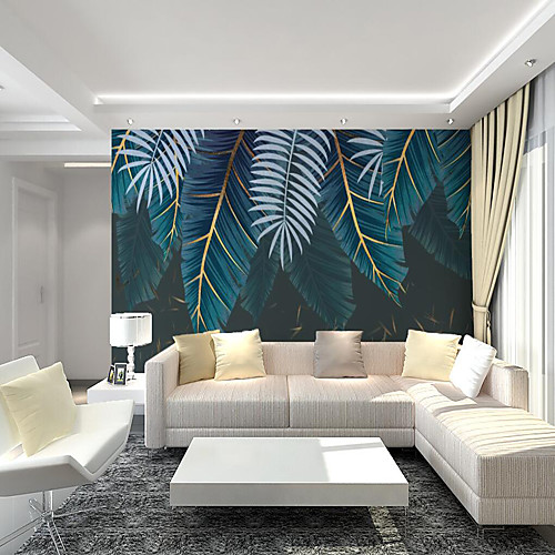 

Customized Self-adhesive Mural Wallpaper Blue And White Suitable For Bedroom Living Room Coffee Shop Restaurant Hotel Wall Decoration Room Wallcovering