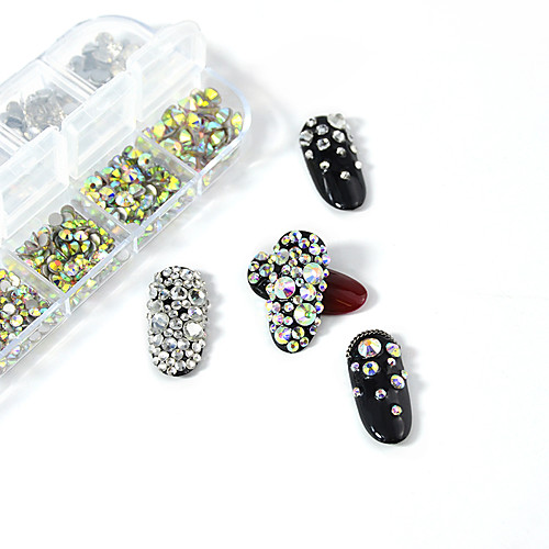 

1 pcs Mini Style / Multi-Type Crystal / Rhinestone Nail Jewelry Rhinestones For Finger Nail Beauty Shop 3D nail art Manicure Pedicure Daily Artistic / Fashion