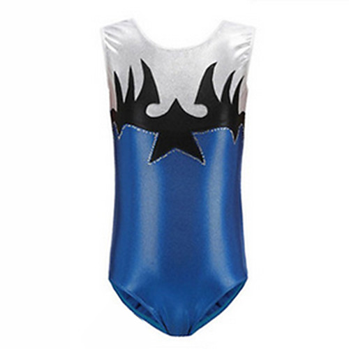 

21Grams Gymnastics Leotards Girls' Kids Leotard Spandex High Elasticity Breathable Sparkly Sleeveless Training Ballet Dance Gymnastics Blue