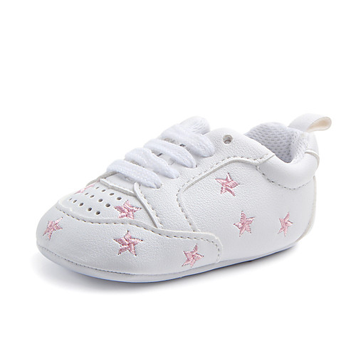 

Boys' / Girls' Comfort / First Walkers / Children's Day PU Flats Embroidery Infants(0-9m) / Toddler(9m-4ys) Black / Pink / Gold Spring / Fall