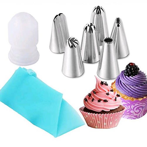 

8pcs Cake Molds Stainless Steel Baking, Pastry Tools