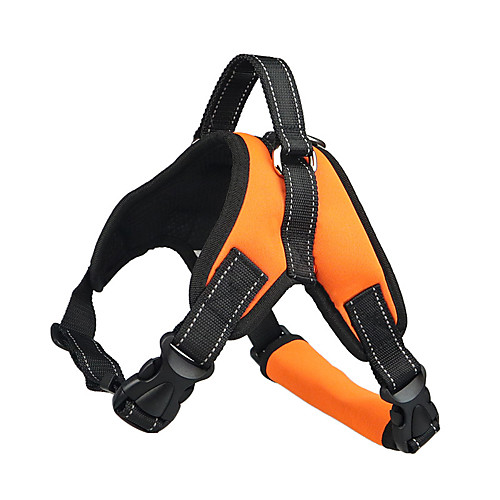 

Dog Harness Adjustable / Retractable Vest Fabric Medium Dog Large Dog Black / Red Camouflage Color Black Black / Orange White / Blue