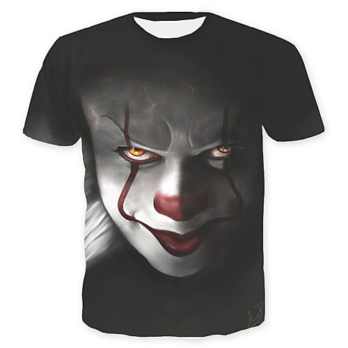 

Inspired by Joker Pennywise Cosplay Costume T-shirt Cotton Fibre Print T-shirt For Men's / Women's