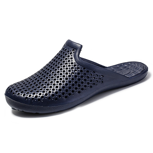 

Men's Summer Casual Daily Home Clogs & Mules PU Breathable Non-slipping Wear Proof White / Black / Blue
