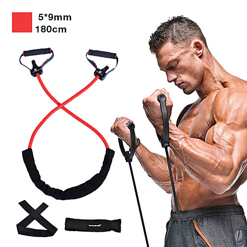 

Resistance Band Set 5 pcs Door Anchor Exercise Handles Exercise Bands Sports Latex Home Workout Gym Exercise & Fitness Anti-Wear Strength Training Heavy Duty Muscular Bodyweight Training Muscle