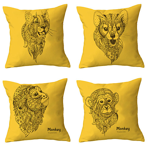 

Set of 4 Throw Pillow Simple Classic 4545 cm Cushion Vintage Circle Cover Sofa Home Decor Throw Pillow Case