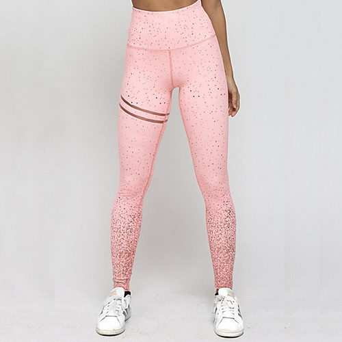 

Women's Basic Legging - Color Block, Print Mid Waist Blushing Pink White Black S M L