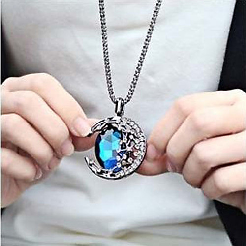 

Women's Necklace Friends European Romantic Casual / Sporty Sweet Chrome Champagne Blue 67 cm Necklace Jewelry 1pc For Street Festival