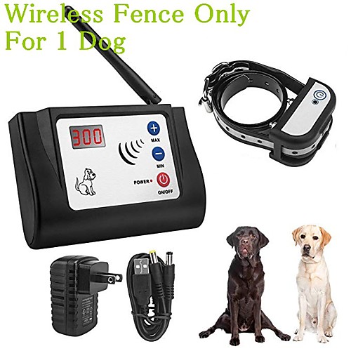 

Wireless Electric Pet Fence Pet Electric Containment System Adjustable Control Range Display Distance Safe Effective Beep Virbation Shock
