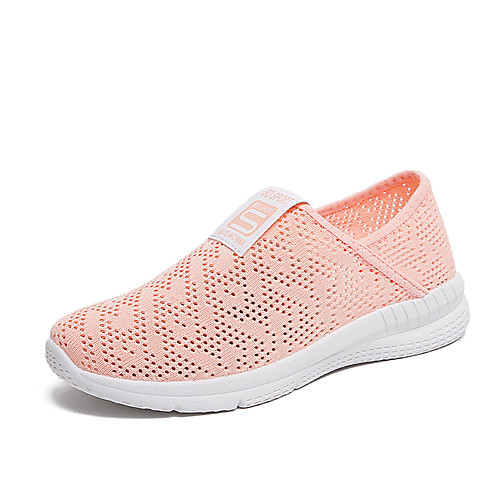 

Women's Trainers / Athletic Shoes Spring & Summer / Fall & Winter Flat Heel Round Toe Daily Outdoor Mesh White / Black / Pink