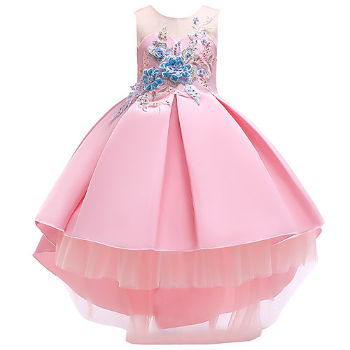 

Princess Dress Flower Girl Dress Girls' Movie Cosplay A-Line Slip Cosplay Pink / Beige / Light Blue Dress Halloween Carnival Masquerade Tulle Polyester