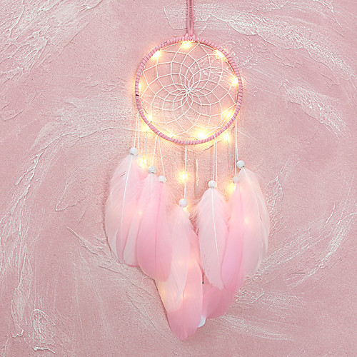 

LED BohoDreamCatcherHandmadeGiftWallHangingDecorArtOrnamentCraft Feather5011cmforKidsBedroomWeddingFestival