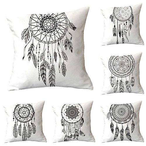 

Set of 6 Throw Pillow Simple Classic 4545 cm Cushion Vintage Circle Cover Sofa Home Decor Throw Pillow Case