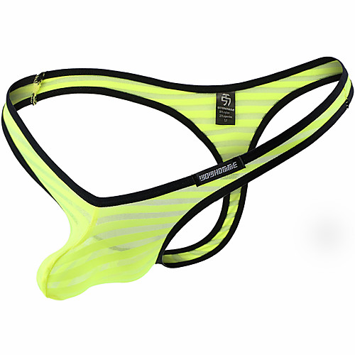 

Men's Basic G-string Underwear - Normal Low Waist Yellow Fuchsia Red M L XL