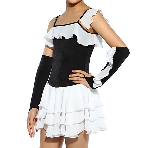 

Figure Skating Dress Women's Girls' Ice Skating Dress Black Spandex High Elasticity Competition Skating Wear Patchwork Sleeveless Ice Skating Figure Skating / Kids