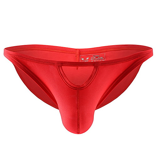 

Men's Print Briefs Underwear Mid Waist Black White Red S M L