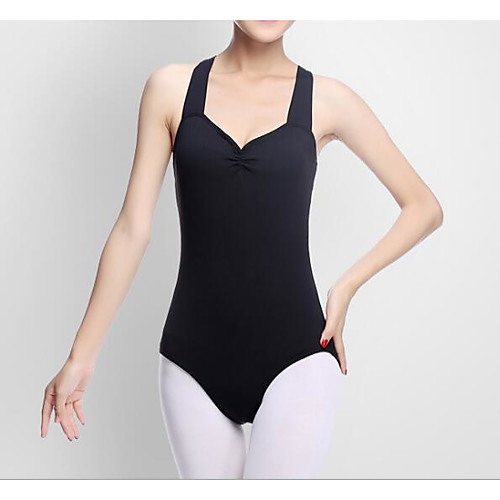 

Gymnastics Leotards Women's Leotard Spandex Micro-elastic Breathable Sleeveless Training Ballet Dance Artistic Gymnastics Gymnastics Burgundy
