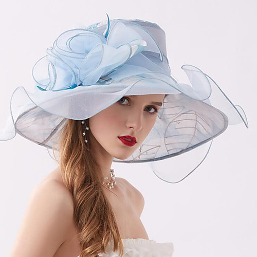 

Vintage Style Fashion Tulle / Organza Hats / Headwear with Bowknot / Printing / Flower 1 Piece Wedding / Outdoor Headpiece