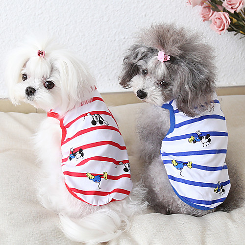 

Dog Vest Cartoon Quotes & Sayings Casual / Sporty Cute Sports Casual / Daily Dog Clothes Puppy Clothes Dog Outfits Breathable Red Blue Costume for Girl and Boy Dog Cotton XS S M L XL