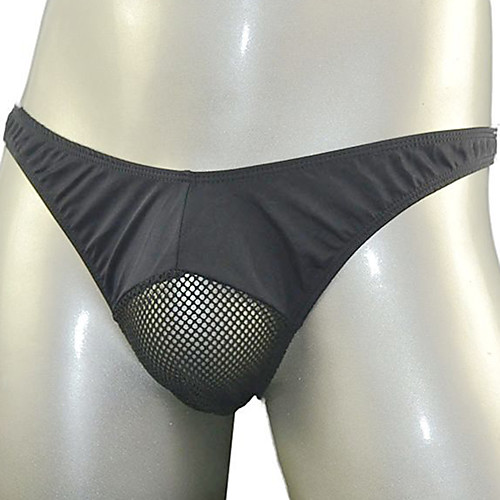 

Men's Mesh Briefs Underwear - Normal Low Waist Yellow Blushing Pink White One-Size