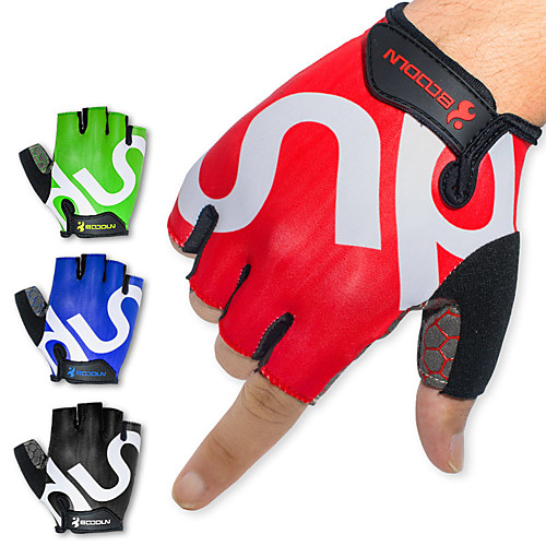 

Bike Gloves / Cycling Gloves Mountain Bike Gloves Mountain Bike MTB Anti-Slip Reflective Breathable Shockproof Fingerless Gloves Half Finger Sports Gloves Sponge Terry Cloth Black Red Blue for Adults'